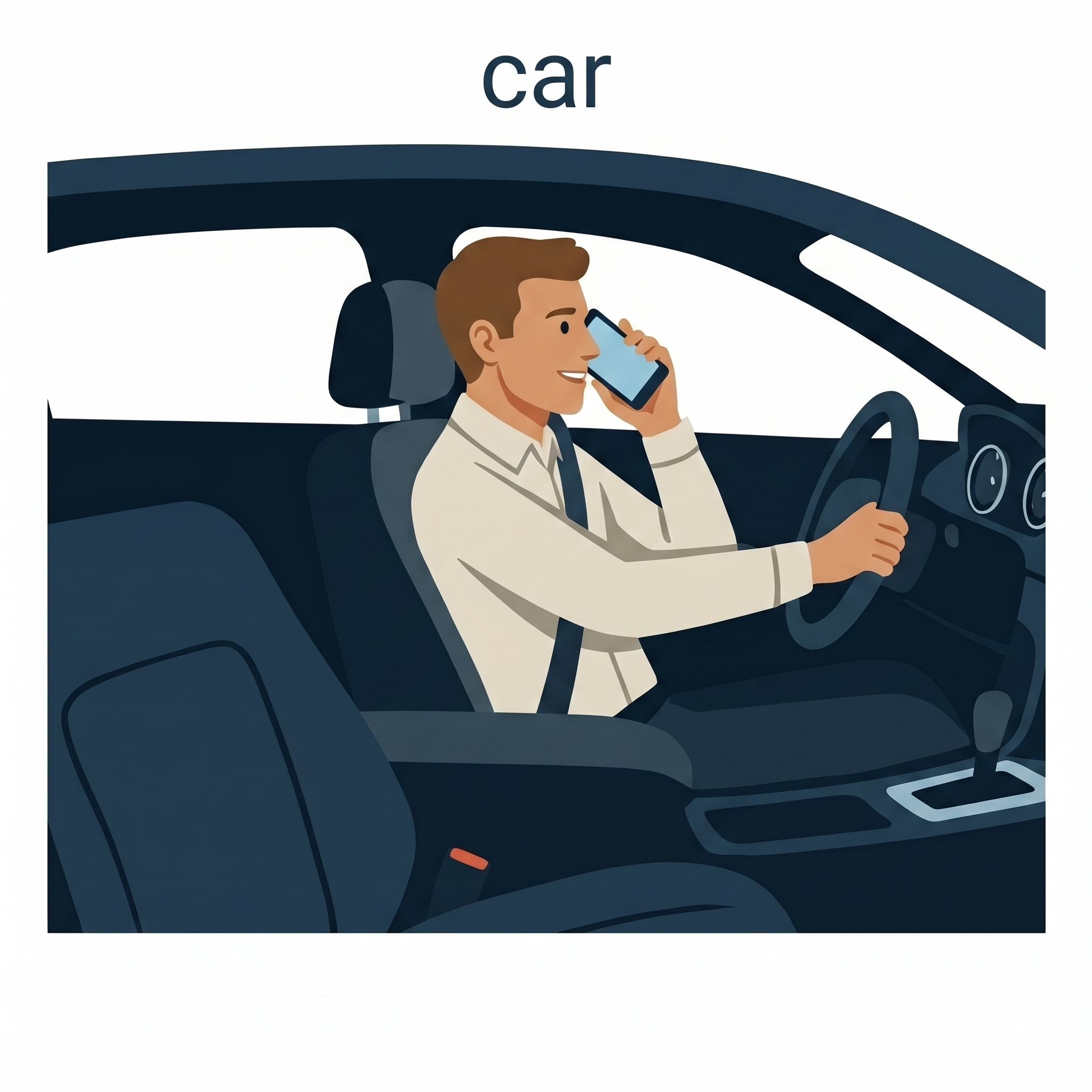 A call handled from a car between appointments